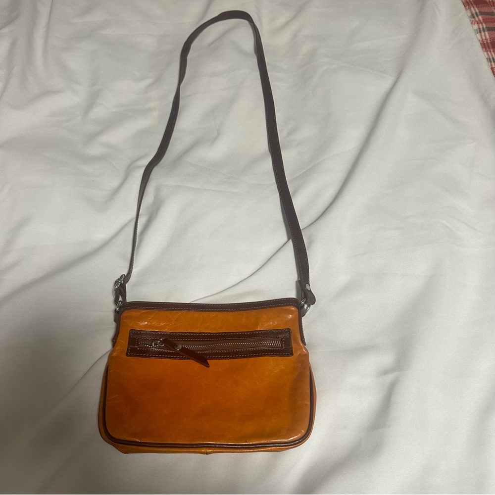 Tano Elegant Brown leather Crossbody Bag made In Italy